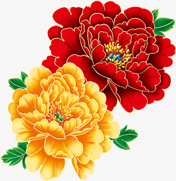 牡丹花免抠素材免费下载_觅元素51yuansu.com