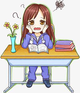 小女孩在思考问题