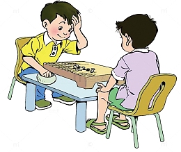下棋的男孩