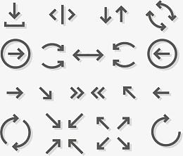 扁平化箭头矢量