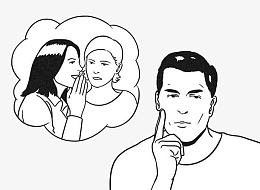 卡通男性女性人物