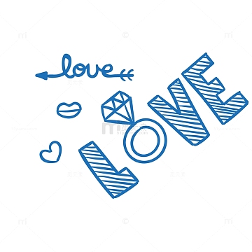 love艺术字体素材-love艺术字体图片元素-觅元素