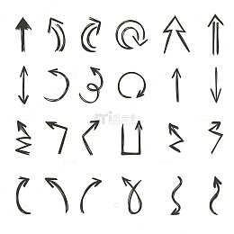 扁平化箭头矢量