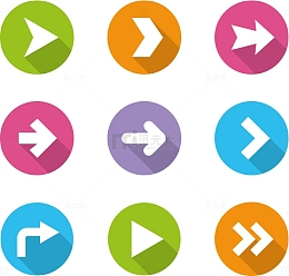 扁平化箭头矢量