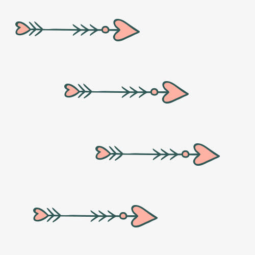 手绘情人箭集素材