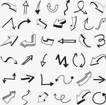 扁平化箭头矢量