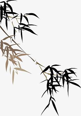 竹叶卡通竹叶素材 卡通手绘竹子