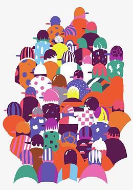 卡通人潮拥挤素材招聘pngpngpngpng拥挤的人潮宣传海报pngpng聚集的人
