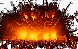 热烈的演唱会舞台人群