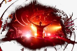 热烈的演唱会舞台人群