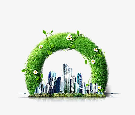 创意绿色城市建筑物