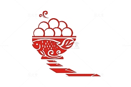 红色元宵剪纸