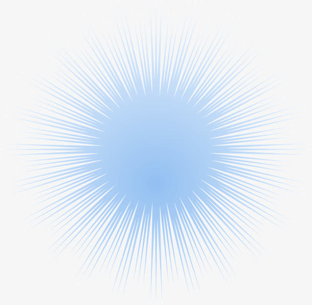 发散性太阳光芒蓝色