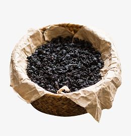 竹篓里的新鲜乌龙茶