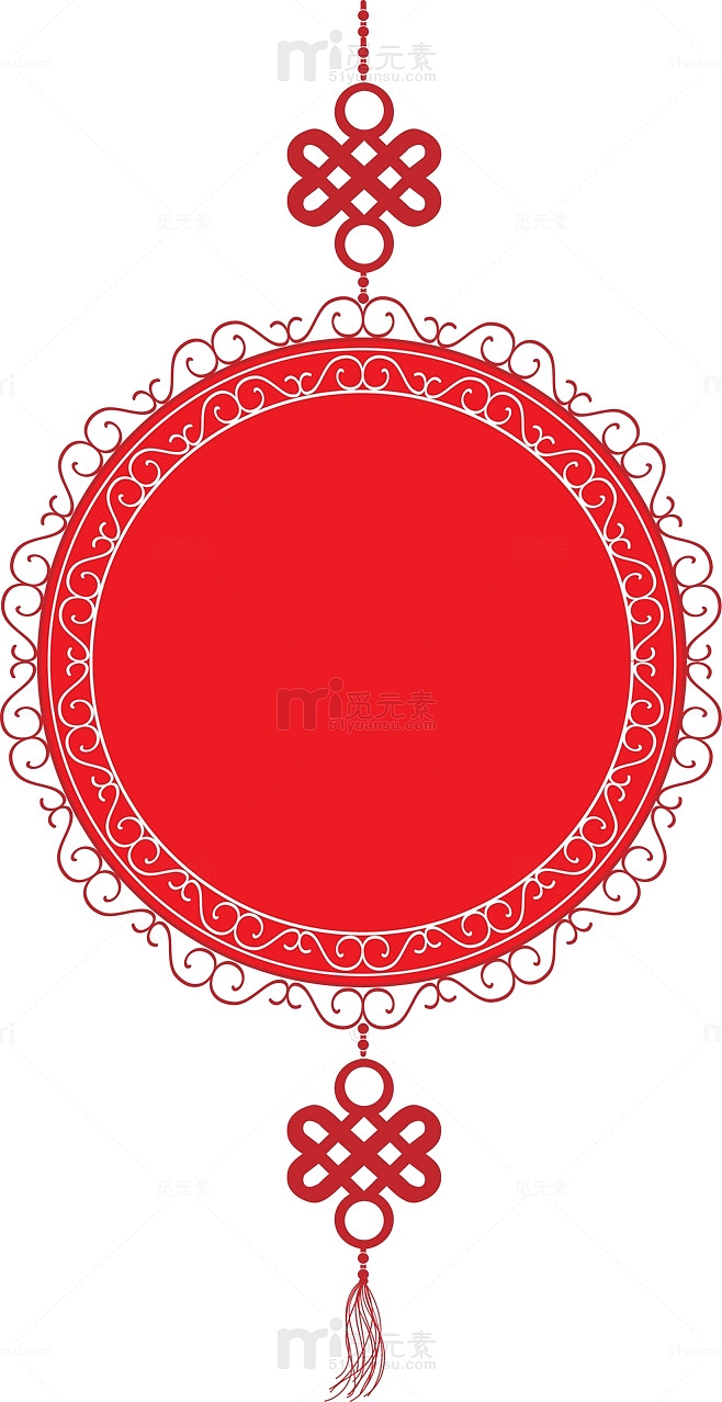 中国风春节灯笼红色剪纸