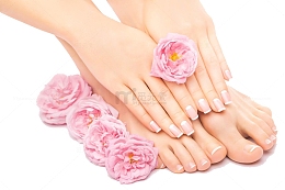 美女手部脚部特写