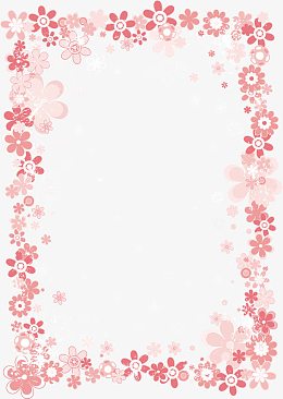 粉色碎花边框