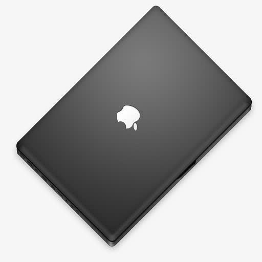 苹果笔记本电脑黑色的macbook-icons