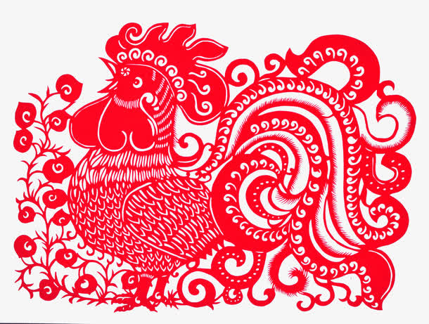 公鸡剪纸