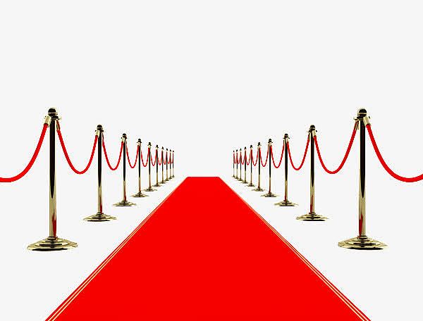 镏金的护栏与红色地毯设计高清图