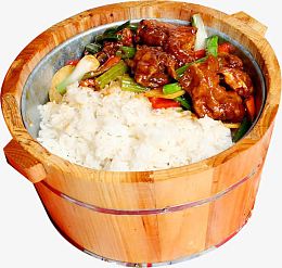 五香牛肉木桶饭