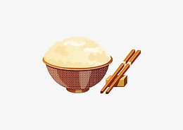 矢量米饭卡通