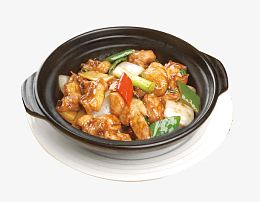 大碗砂锅鸡黄焖鸡素材
