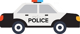 矢量扁平警车