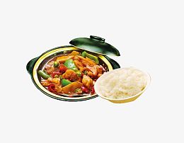 砂锅黄焖鸡米饭免费素材