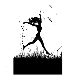 漂亮的剪影矢量素材,