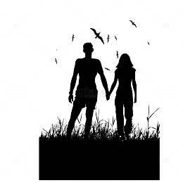 漂亮的剪影矢量素材,