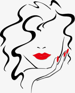 性感女孩嘴唇矢量素材