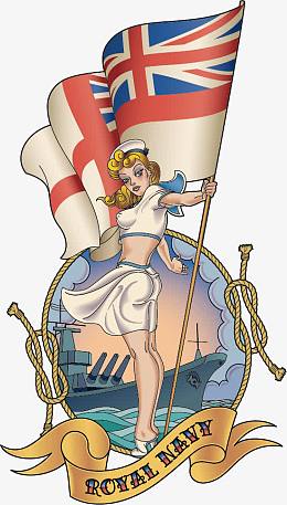 旗手卡通矢量图