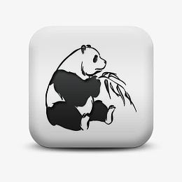 不光滑的白色的广场图标动物动物