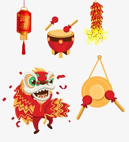 灯笼锣鼓鞭炮打鼓
