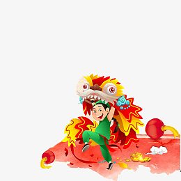 少年舞狮素材图片