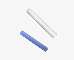 白色蓝色粉笔