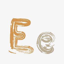 彩色大小写粉笔字母矢量图