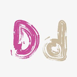 彩色大小写粉笔字母矢量图
