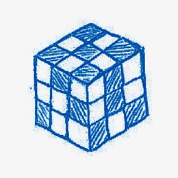 方块粉笔免抠图案