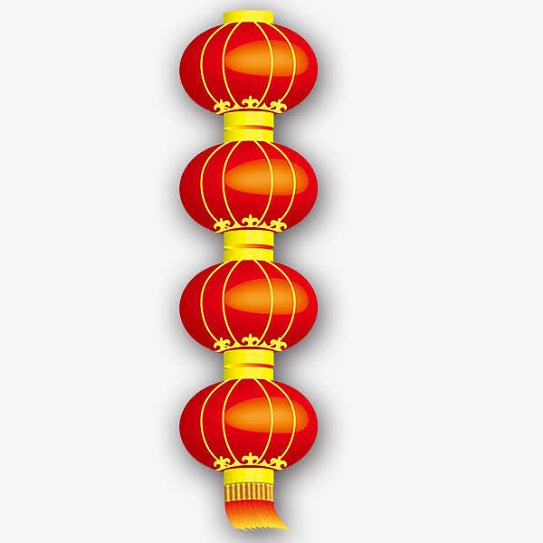 元旦春节新年红灯笼串