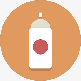 油漆喷雾罐喷漆圆形图标