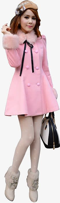 粉色甜美秋冬女装外套
