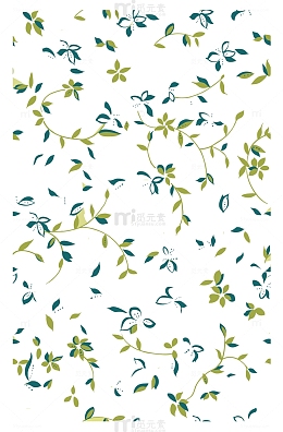 绿色小碎花图案