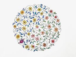 手绘小碎花