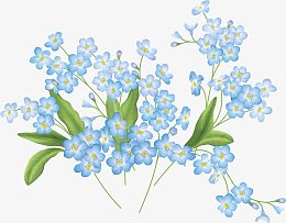 蓝色碎花