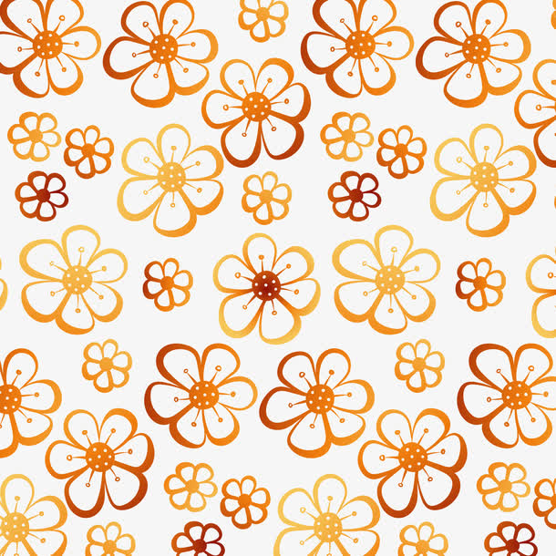 金色花朵装饰图案