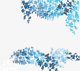 矢量蓝色花纹