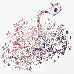 水壶浇灌的花卉