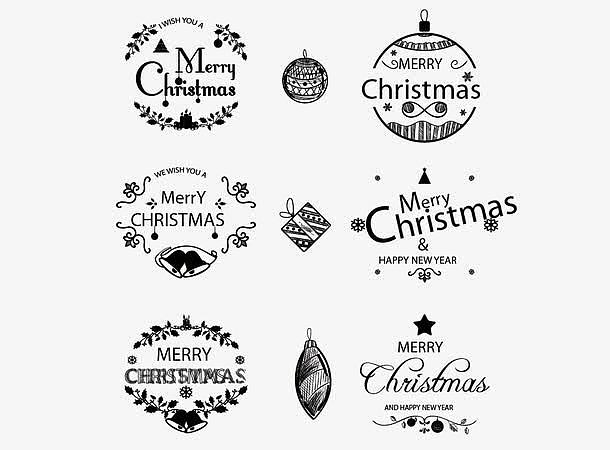 圣诞节装饰字体